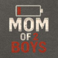 Mom of 2 Boys Cotton Canvas Backpack