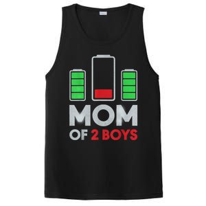 Mom Of 2 Boyys Low Battery Son Mothers Day Birthday Women PosiCharge Competitor Tank