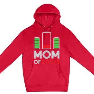 Mom Of 2 Boyys Low Battery Son Mothers Day Birthday Women Premium Pullover Hoodie