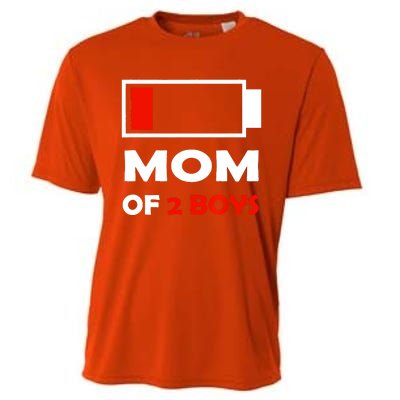 Mom Of 2 Funny Design Cooling Performance Crew T-Shirt