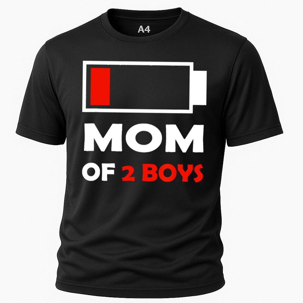 Mom Of 2 Funny Design Performance Shirt