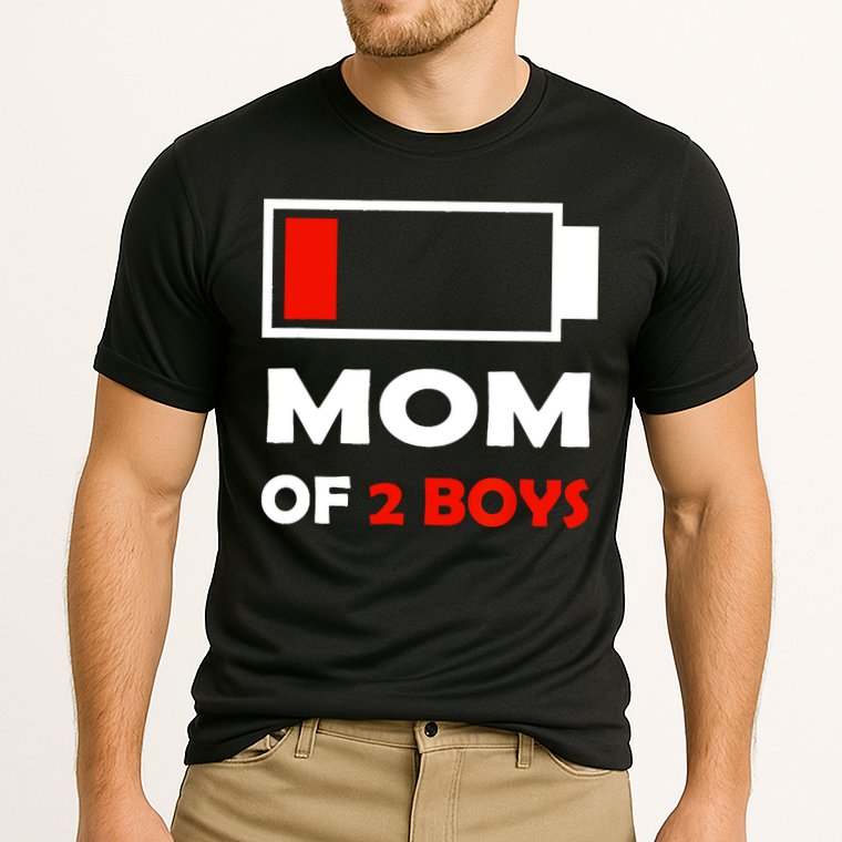 Mom Of 2 Funny Design Performance Shirt