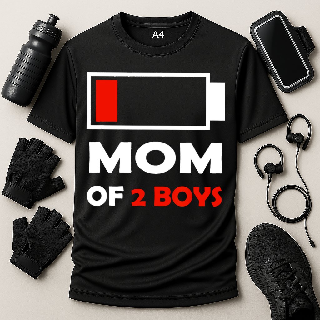Mom Of 2 Funny Design Performance Shirt
