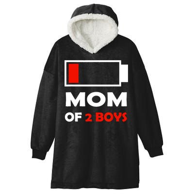 Mom Of 2 Funny Design Hooded Wearable Blanket