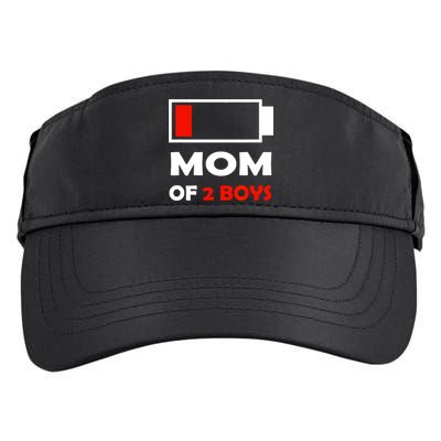 Mom Of 2 Funny Design Adult Drive Performance Visor