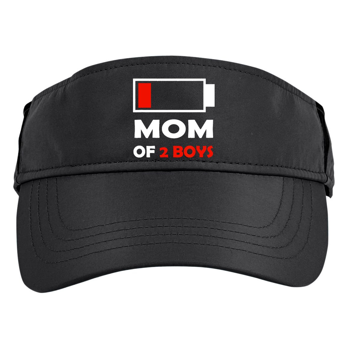 Mom Of 2 Funny Design Adult Drive Performance Visor