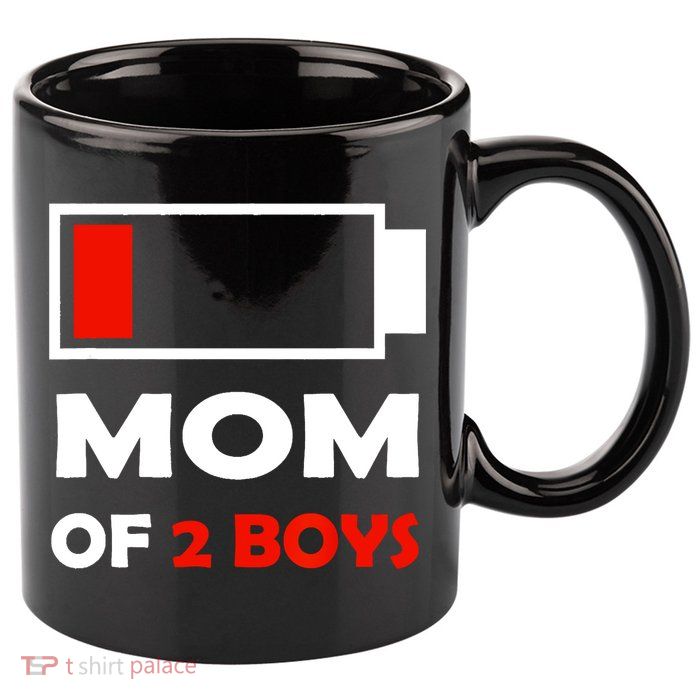 Mom Of 2 Funny Design 11oz C Handle Ceramic Mug