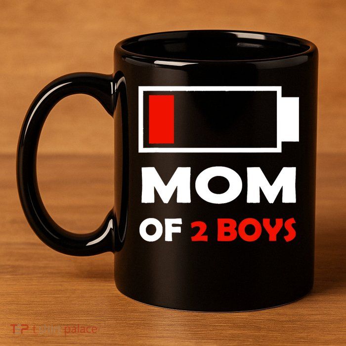 Mom Of 2 Funny Design 11oz C Handle Ceramic Mug