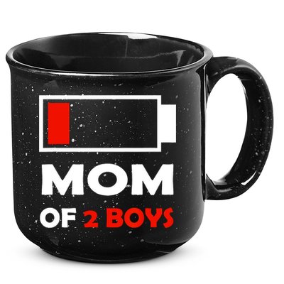 Mom Of 2 Funny Design 15oz Campfire Ceramic Mug