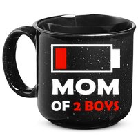 Mom Of 2 Funny Design 15oz Campfire Ceramic Mug