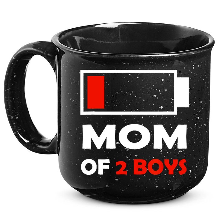 Mom Of 2 Funny Design 15oz Campfire Ceramic Mug