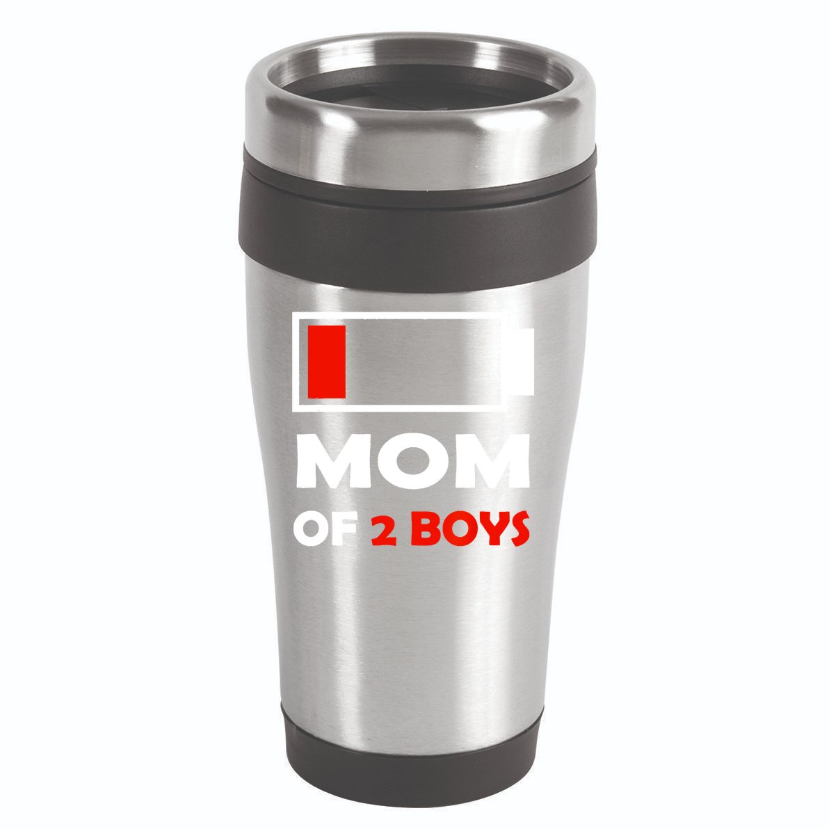 Mom Of 2 Funny Design 16oz Travel Tumbler