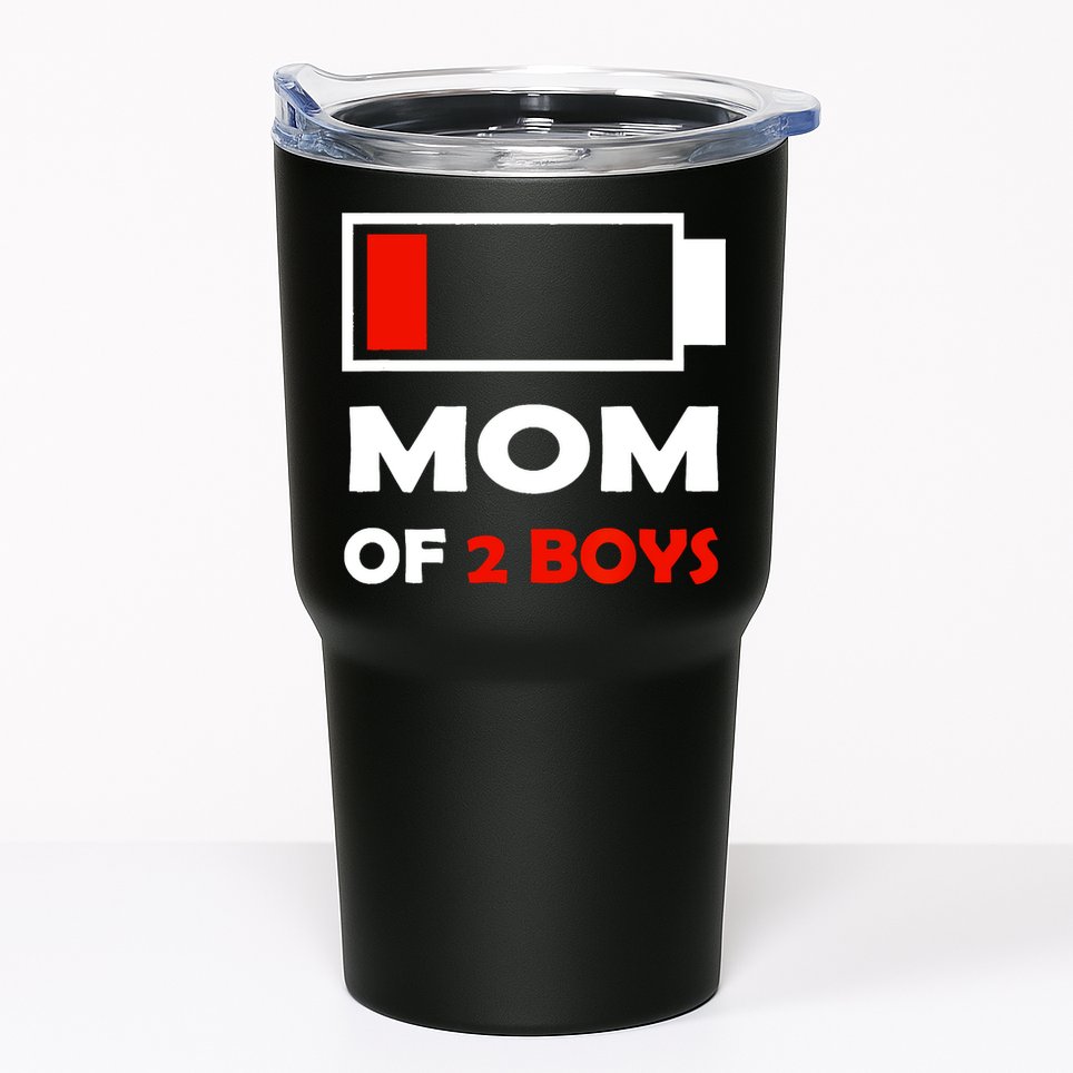 Mom Of 2 Funny Design Tumbler