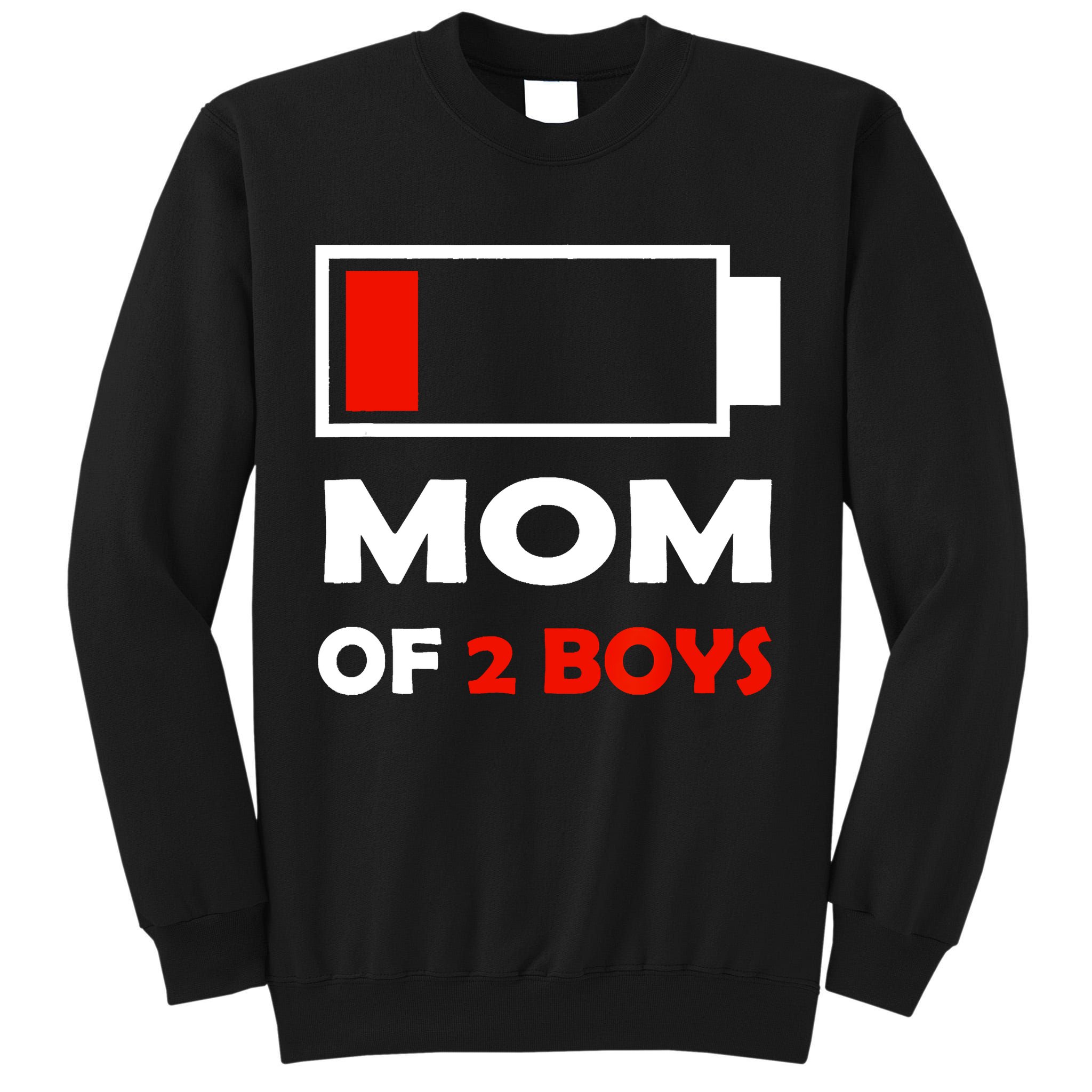 Mom Of 2 Funny Design Tall Sweatshirt