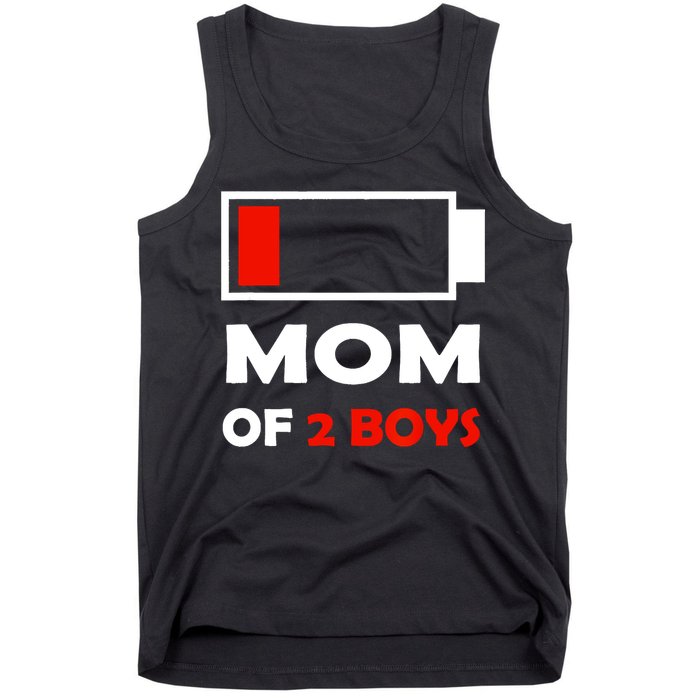 Mom Of 2 Funny Design Tank Top