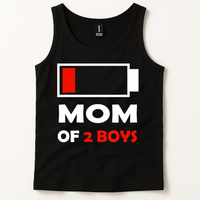 Mom Of 2 Funny Design Tank Top