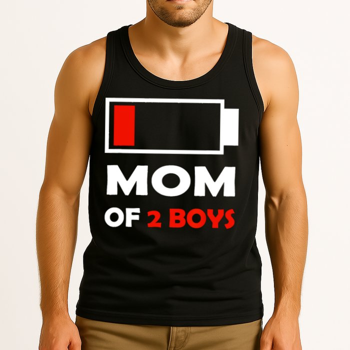 Mom Of 2 Funny Design Tank Top
