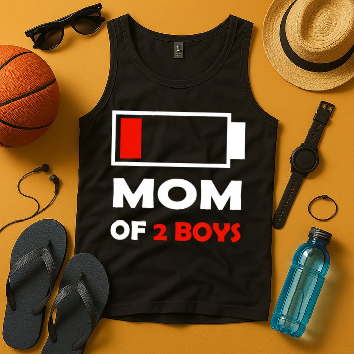 Mom Of 2 Funny Design Tank Top