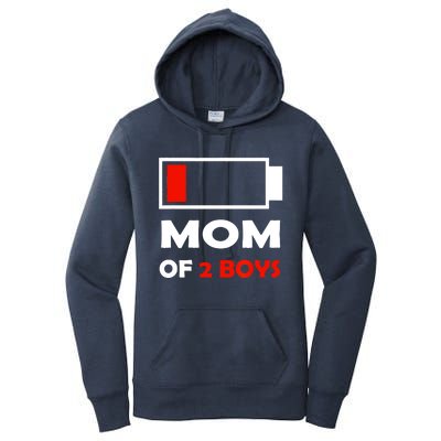 Mom Of 2 Funny Design Women's Pullover Hoodie