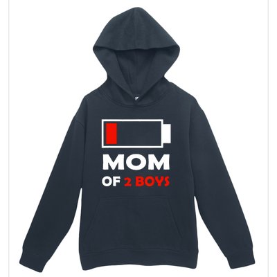 Mom Of 2 Funny Design Urban Pullover Hoodie