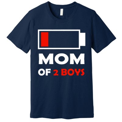 Mom Of 2 Funny Design Premium T-Shirt