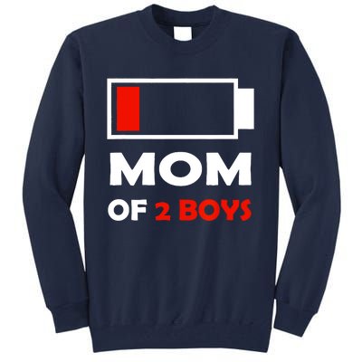 Mom Of 2 Funny Design Tall Sweatshirt