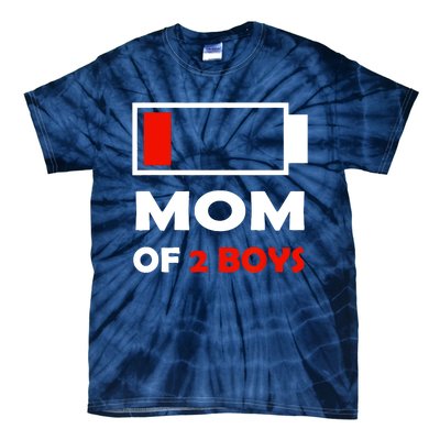 Mom Of 2 Funny Design Tie-Dye T-Shirt