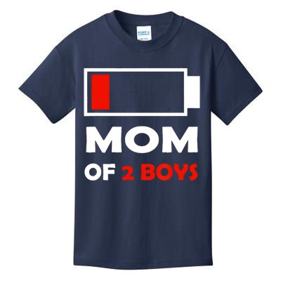 Mom Of 2 Funny Design Kids T-Shirt