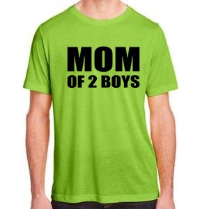 Mom Of 2 Two Sons Proud Mom Mother Mothers Day Funny Gift Adult ChromaSoft Performance T-Shirt