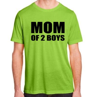 Mom Of 2 Two Sons Proud Mom Mother Mothers Day Funny Gift Adult ChromaSoft Performance T-Shirt