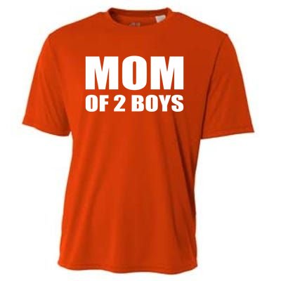 Mom Of 2 Two Sons Proud Mom Mother Mothers Day Funny Gift Cooling Performance Crew T-Shirt