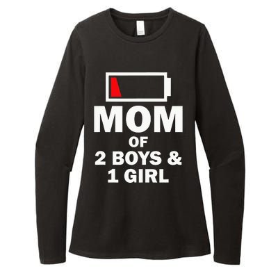 Mom Of 2 1 Girl Clothing Mother Wife Womens CVC Long Sleeve Shirt