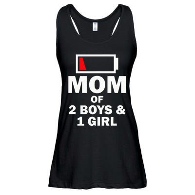 Mom Of 2 1 Girl Clothing Mother Wife Ladies Essential Flowy Tank