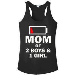 Mom Of 2 1 Girl Clothing Mother Wife Ladies PosiCharge Competitor Racerback Tank