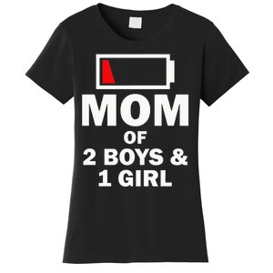 Mom Of 2 1 Girl Clothing Mother Wife Women's T-Shirt