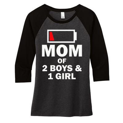 Mom Of 2 1 Girl Clothing Mother Wife Women's Tri-Blend 3/4-Sleeve Raglan Shirt