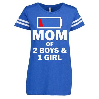 Mom Of 2 1 Girl Clothing Mother Wife Enza Ladies Jersey Football T-Shirt