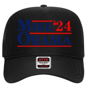 Mike Obama 2024 Bold Campaign Design High Crown Mesh Back Trucker Hat