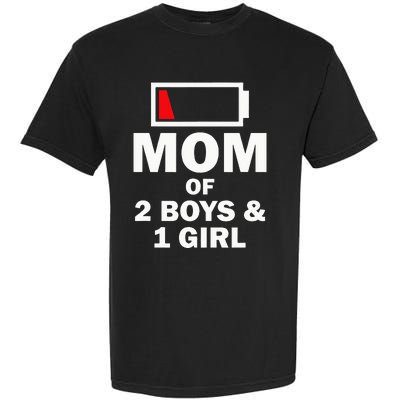 Mom Of 2 1 Girl Clothing Mother Wife Garment-Dyed Heavyweight T-Shirt