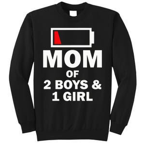 Mom Of 2 1 Girl Clothing Mother Wife Sweatshirt