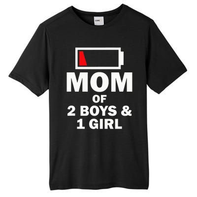 Mom Of 2 1 Girl Clothing Mother Wife Tall Fusion ChromaSoft Performance T-Shirt