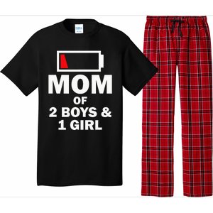 Mom Of 2 1 Girl Clothing Mother Wife Pajama Set