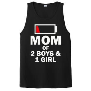 Mom Of 2 1 Girl Clothing Mother Wife PosiCharge Competitor Tank