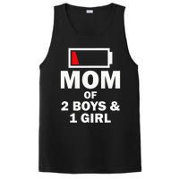 Mom Of 2 1 Girl Clothing Mother Wife PosiCharge Competitor Tank