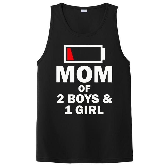 Mom Of 2 1 Girl Clothing Mother Wife PosiCharge Competitor Tank