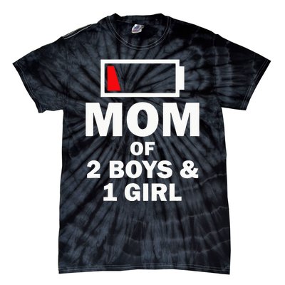 Mom Of 2 1 Girl Clothing Mother Wife Tie-Dye T-Shirt