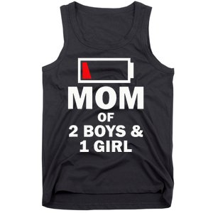 Mom Of 2 1 Girl Clothing Mother Wife Tank Top