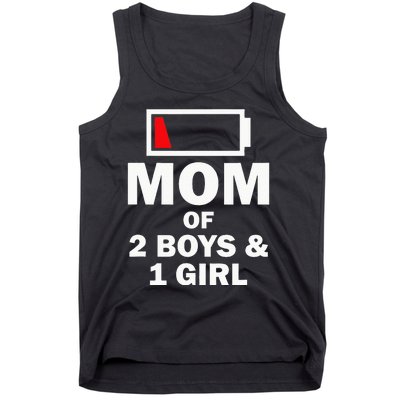 Mom Of 2 1 Girl Clothing Mother Wife Tank Top