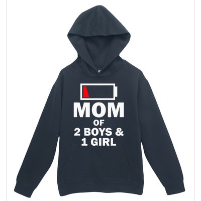 Mom Of 2 1 Girl Clothing Mother Wife Urban Pullover Hoodie