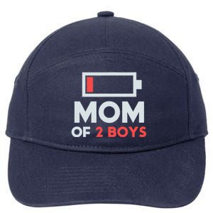 Mom of 2 Boy Gift from Son Mothers Day Birthday Wo 7-Panel Snapback Hat